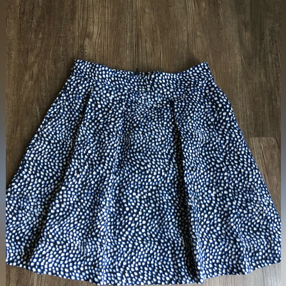 HUGO Blue and White Patterned flare Skirt